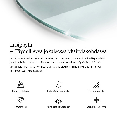 Plateau en verre rond transparent