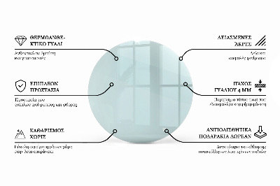 Plateau en verre rond transparent