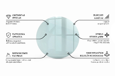Plateau en verre rond transparent