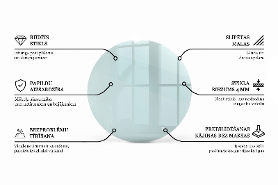 Plateau en verre rond transparent