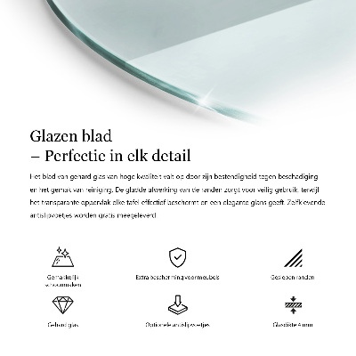 Plateau en verre rond transparent