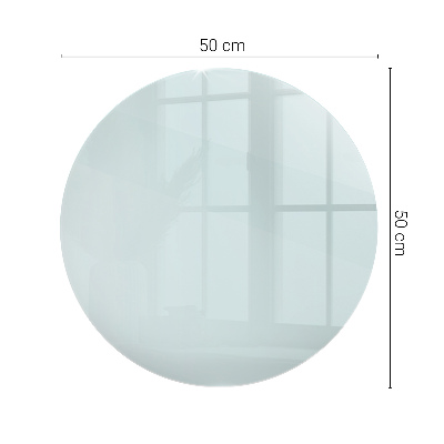 Plateau en verre rond transparent