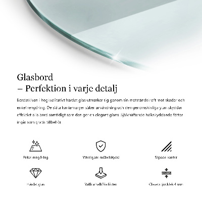 Plateau en verre rond transparent