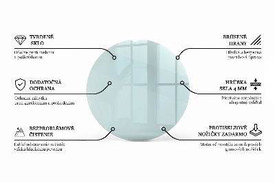 Plateau en verre rond transparent