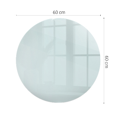 Plateau en verre rond transparent