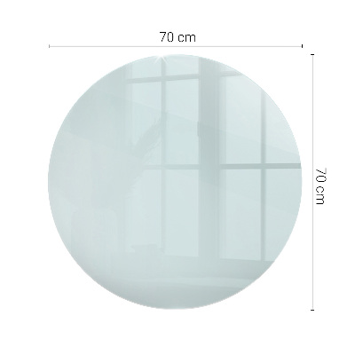 Plateau en verre rond transparent