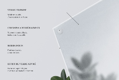 Plateau en verre rectangulaire Translucide