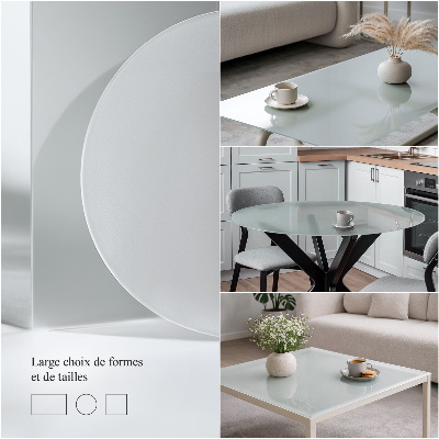 Plateau en verre rectangulaire Translucide