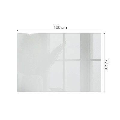 Plateau en verre décoratif avec impression Blanc pur