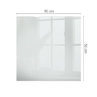 Plateau en verre décoratif avec impression Blanc pur