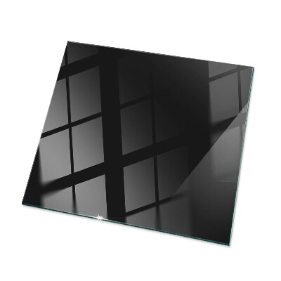 Plateau en verre rectangulaire avec impression Noir uniforme élégant