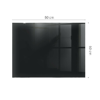 Plateau en verre rectangulaire avec impression Noir uniforme élégant