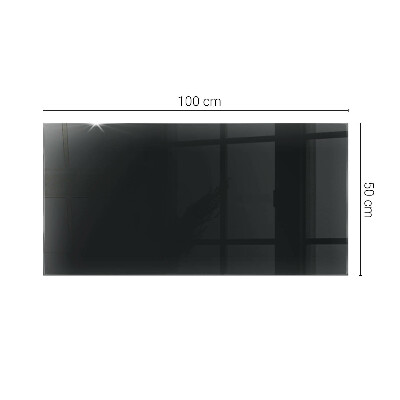 Plateau en verre rectangulaire avec impression Noir uniforme élégant