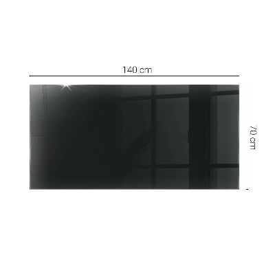 Plateau en verre rectangulaire avec impression Noir uniforme élégant