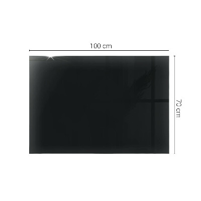 Plateau en verre rectangulaire avec impression Noir uniforme élégant