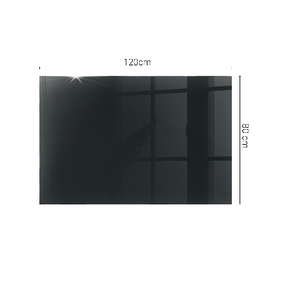 Plateau en verre rectangulaire avec impression Noir uniforme élégant