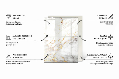 Plateau en verre rectangulaire avec impression Noir uniforme élégant
