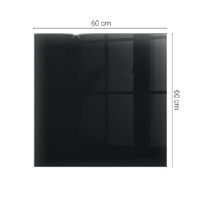 Plateau en verre rectangulaire avec impression Noir uniforme élégant