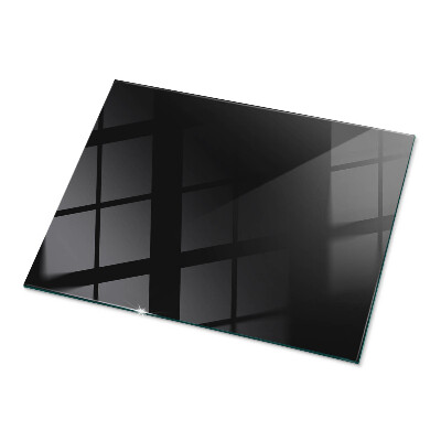 Plateau en verre rectangulaire avec impression Noir uniforme élégant