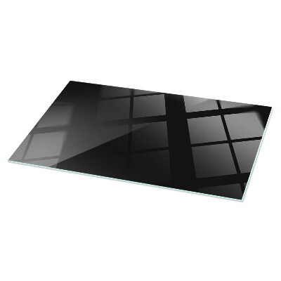 Plateau en verre rectangulaire avec impression Noir uniforme élégant