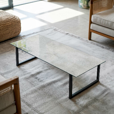 Plateau en verre rectangulaire avec impression Rayures sur surface en béton