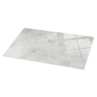Plateau en verre rectangulaire avec impression Rayures sur surface en béton