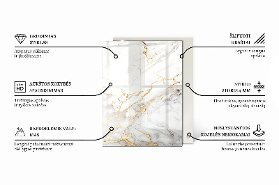 Plateau en verre décoratif avec impression Mosaïques décoratives avec détails