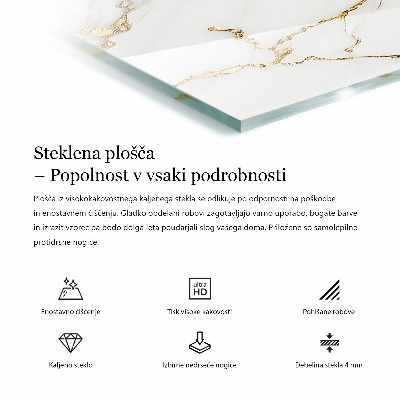 Plateau en verre décoratif avec impression Mosaïques décoratives avec détails