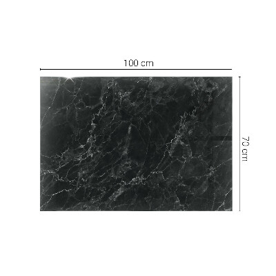 Plateau en verre rectangulaire avec impression Marbre avec veines délicates