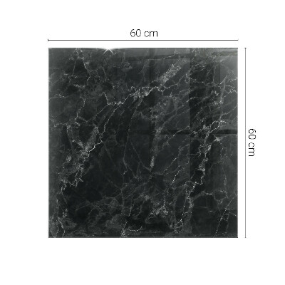 Plateau en verre rectangulaire avec impression Marbre avec veines délicates