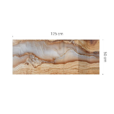 Plateau en verre décoratif avec impression Bois en harmonie avec la résine