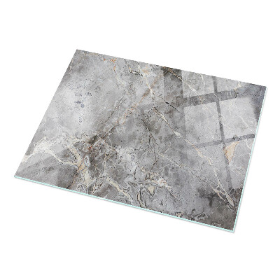 Plateau en verre rectangulaire Motif marbré élégant