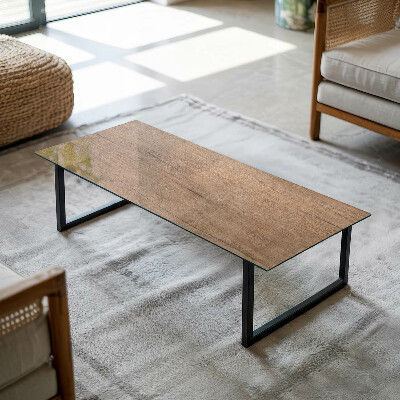 Plateau en verre décoratif avec impression Le charme du bois naturel