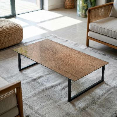 Plateau en verre décoratif avec impression Le charme du bois naturel