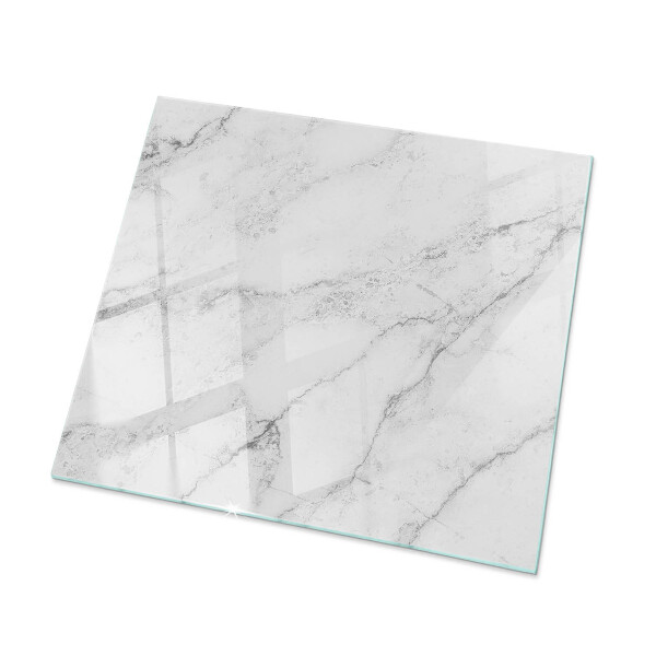 Plateau en verre rectangulaire avec impression Motif imitant le marbre