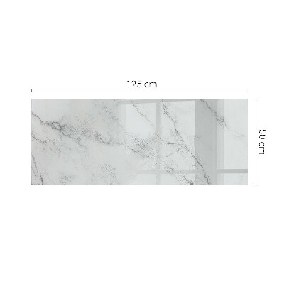 Plateau en verre rectangulaire avec impression Motif imitant le marbre