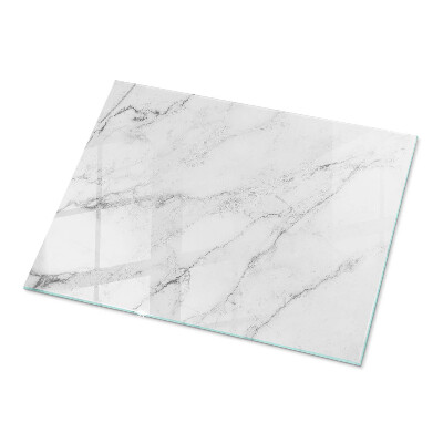 Plateau en verre rectangulaire avec impression Motif imitant le marbre