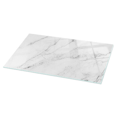Plateau en verre rectangulaire avec impression Motif imitant le marbre