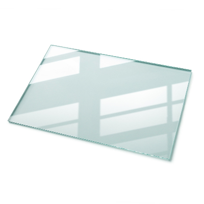 Plateau en verre rectangulaire transparent
