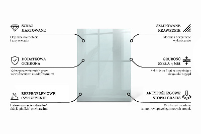 Plateau en verre rectangulaire transparent