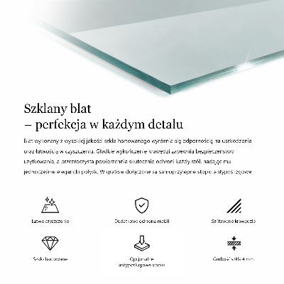 Plateau en verre rectangulaire transparent