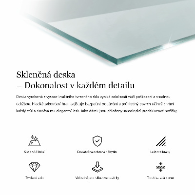 Plateau en verre rectangulaire transparent