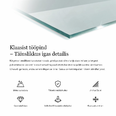 Plateau en verre rectangulaire transparent