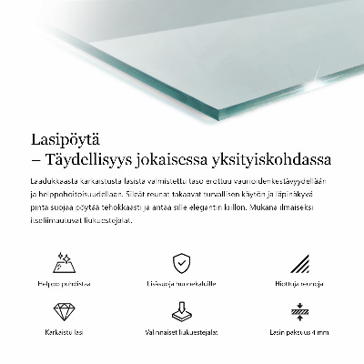 Plateau en verre rectangulaire transparent