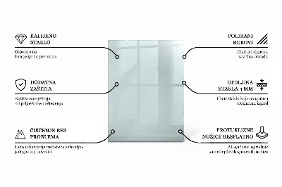 Plateau en verre rectangulaire transparent