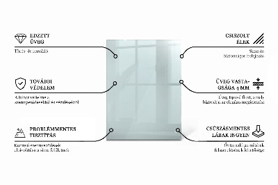 Plateau en verre rectangulaire transparent