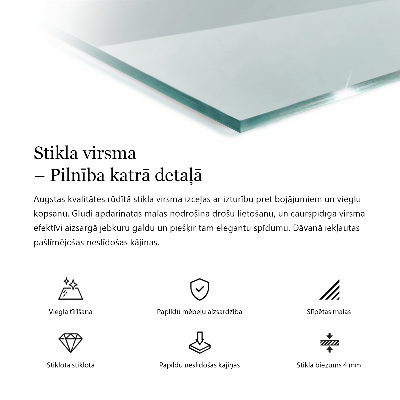 Plateau en verre rectangulaire transparent