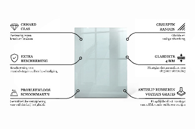 Plateau en verre rectangulaire transparent