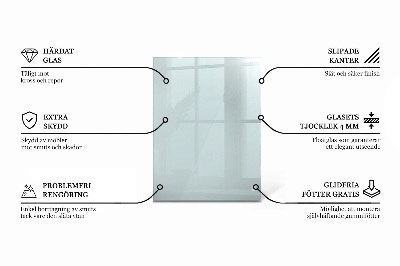 Plateau en verre rectangulaire transparent