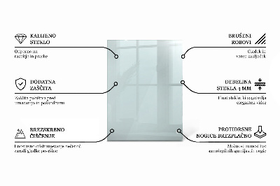 Plateau en verre rectangulaire transparent